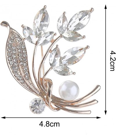 Flower Brooches Pins for Women Fashion Brooch for Women, Floral Women's Brooches & Pins Elegant Crystals Rhinestone Women Cor...