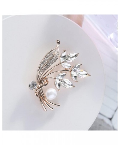 Flower Brooches Pins for Women Fashion Brooch for Women, Floral Women's Brooches & Pins Elegant Crystals Rhinestone Women Cor...