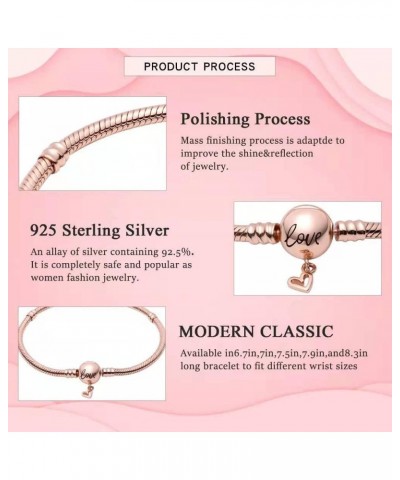 925 sterling silver bracelets for women butterfly bracelet charms bracelets Love sterling silver charm bracelet snake chain,D...