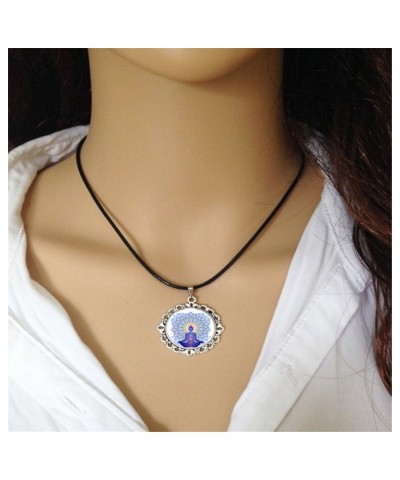 7 Chakra Reiki Healing Choker Necklace Flower of Life Pendant Meditation Buddha Yoga Jewelry Om Collar H $12.23 Necklaces