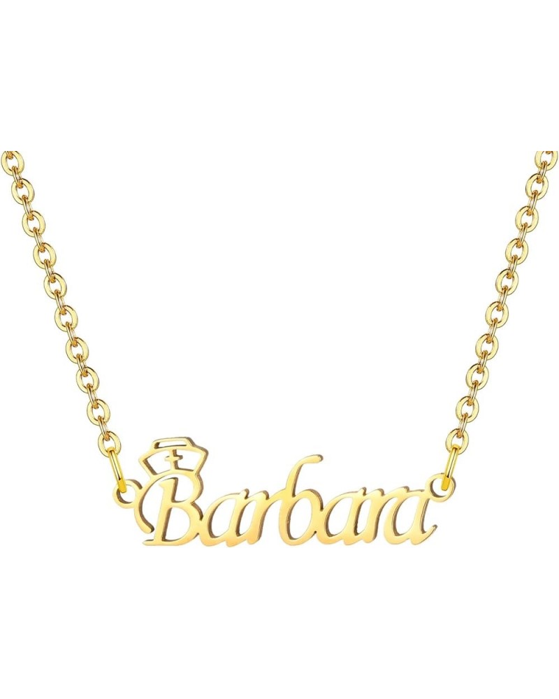 Name Necklace Personalized for Women : 18K Gold Plated Custom Name Necklace Chain Name Plate Choker Necklace Customized Gift ...