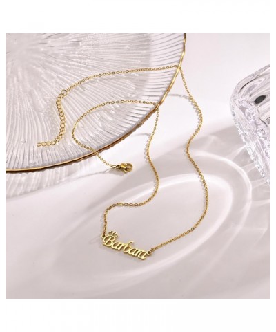 Name Necklace Personalized for Women : 18K Gold Plated Custom Name Necklace Chain Name Plate Choker Necklace Customized Gift ...