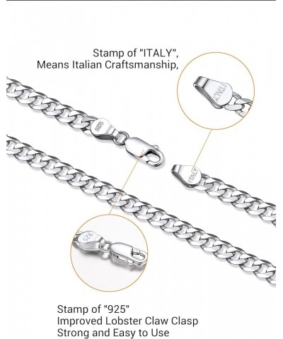 925 Sterling Silver Cuban Link Chain Necklace, Dainty Figaro Chains, Solid & Shiny, 3mm/5mm, 14-28 inch, Come Gift Box 20.0 I...