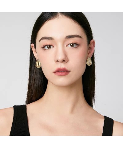 Gold Earrings Trendy, Waterdrop Hoops Earrings, Drop Stud Gold Statement Earrings for Women Girls Jewelry Gift style 4 $10.19...