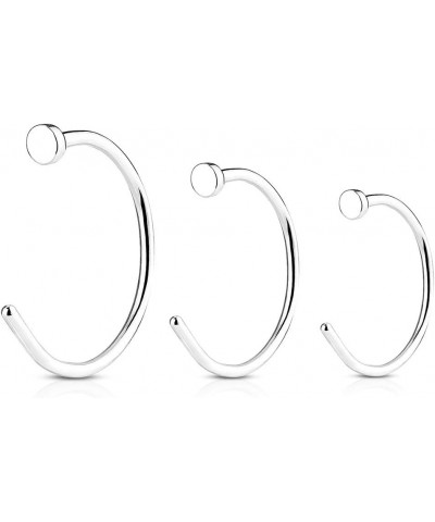 Flat Disc Nose Hoop 316L Surgical Steel Ring Steel | 20GA | *ALL 3 SIZES* $11.27 Body Jewelry