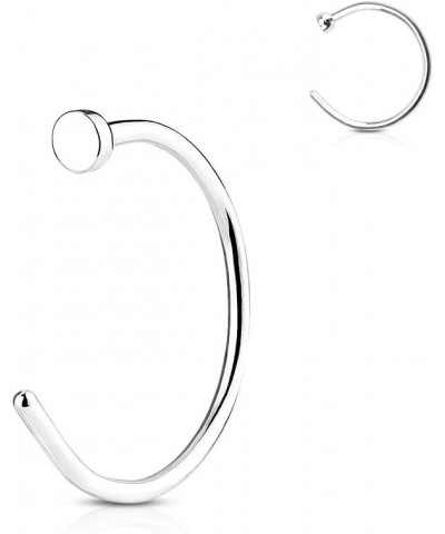 Flat Disc Nose Hoop 316L Surgical Steel Ring Steel | 20GA | *ALL 3 SIZES* $11.27 Body Jewelry