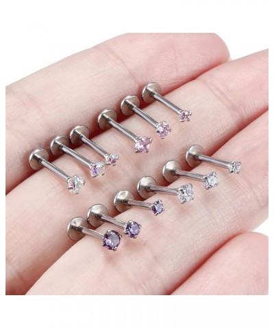 20G 18G 16G Threadless Push in Medusa Piercing Jewelry Nose Rings Studs Stainless Steel Labret Jewelry Monroe Lip Rings Studs...