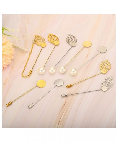 Round Brooch Pins Metal Tray Stick Lapel Pin Gold Tone $8.64 Brooches & Pins