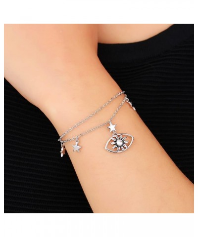 Link Bracelet for Women 2 tone Circles Chain Silver and Gold Wire Cable Bangle Designer Inspired Bracelets Style 3 $8.54 Brac...