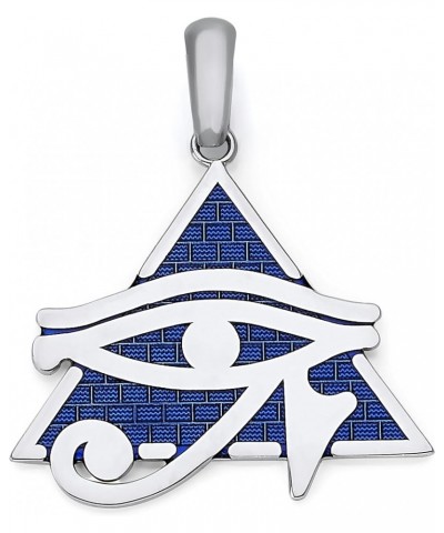 Eye of Horus and Pyramid Pendant Necklace in Sterling Silver, Made in America Pendant Only $25.85 Necklaces