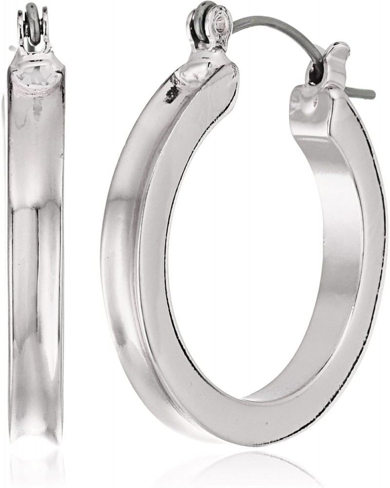 Basic" Silvertone Wide Band Mini Hoop Earrings $9.09 Earrings