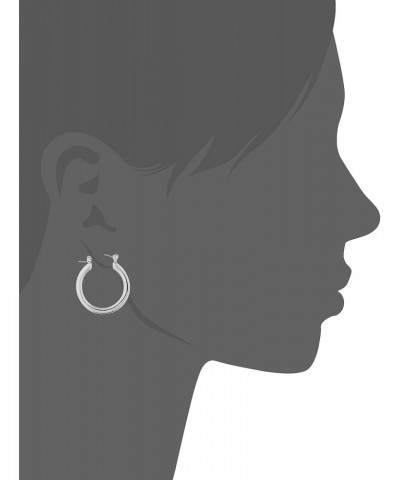 Basic" Silvertone Wide Band Mini Hoop Earrings $9.09 Earrings