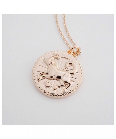 HONEYCAT Chinese Zodiac Coin Necklace in Gold, Rose Gold, or Silver | Minimalist, Delicate Jewelry Dog Rose Gold $18.69 Neckl...