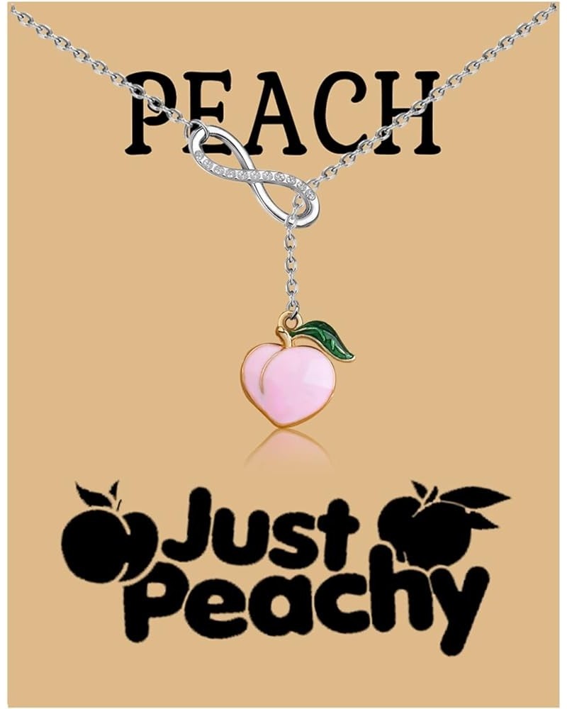 Just Peachy Gift Peach Gift Peach Lover Gift Cute Peach Necklace Peach Bracelet Gift for Girls Women peachy card ne $10.24 Ne...