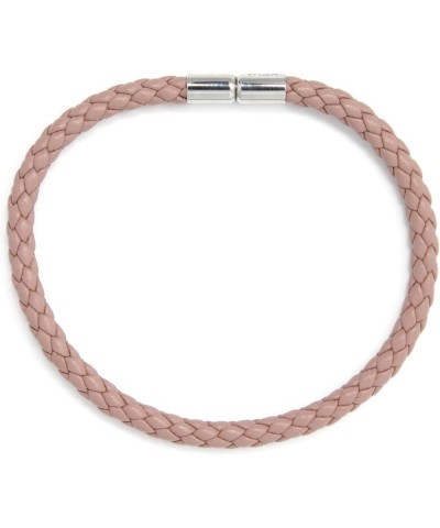 Hand Braided Leather Bracelet – Stackable Wrap Bracelets for Men & Women, Wristband with Magnetic Clasp by KEVA Blush Pink $1...