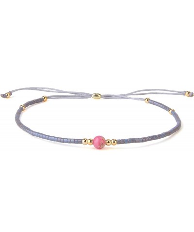 Women Friendship Bracelets Adjustable Bracelet Miyuki Crystal Bracelets Bohemian Bracelets New Light Gray $8.67 Bracelets