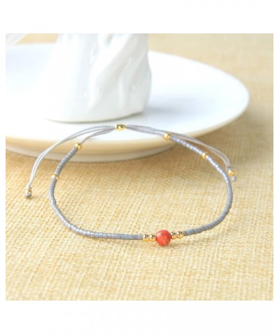 Women Friendship Bracelets Adjustable Bracelet Miyuki Crystal Bracelets Bohemian Bracelets New Light Gray $8.67 Bracelets