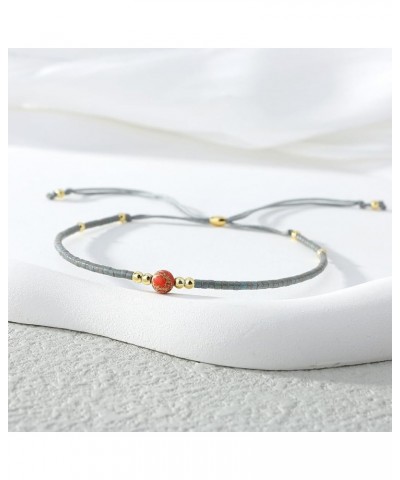 Women Friendship Bracelets Adjustable Bracelet Miyuki Crystal Bracelets Bohemian Bracelets New Light Gray $8.67 Bracelets