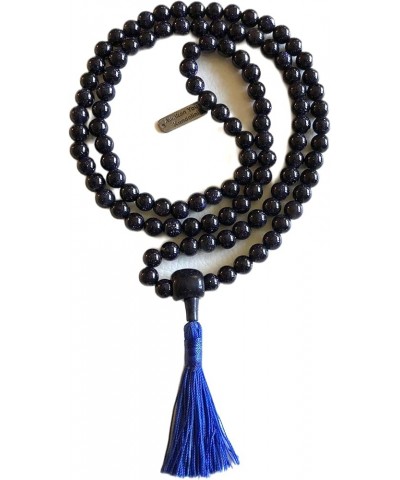 108 Mala Beads Necklace - Reiki Healing Crystals - Handmade Buddhist Prayer Beads Blue Goldstone Sand stone 6 mm $28.31 Neckl...