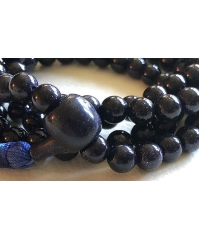 108 Mala Beads Necklace - Reiki Healing Crystals - Handmade Buddhist Prayer Beads Blue Goldstone Sand stone 6 mm $28.31 Neckl...