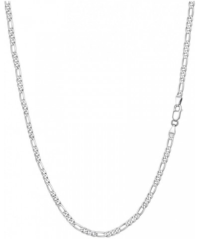 925 Sterling Silver Cuban Link Chain Necklace, Dainty Figaro Chains, Solid & Shiny, 3mm/5mm, 14-28 inch, Come Gift Box 18.0 I...