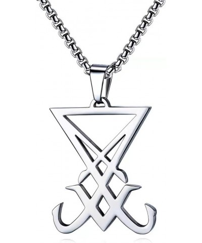 Church of Satan Necklace - Satanic Sigil of Lucifer Pendant Religions Jewelry Gift for Men and Women $9.51 Necklaces