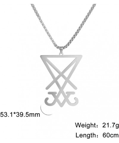 Church of Satan Necklace - Satanic Sigil of Lucifer Pendant Religions Jewelry Gift for Men and Women $9.51 Necklaces