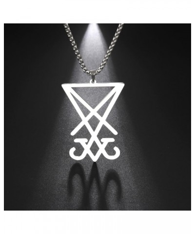 Church of Satan Necklace - Satanic Sigil of Lucifer Pendant Religions Jewelry Gift for Men and Women $9.51 Necklaces