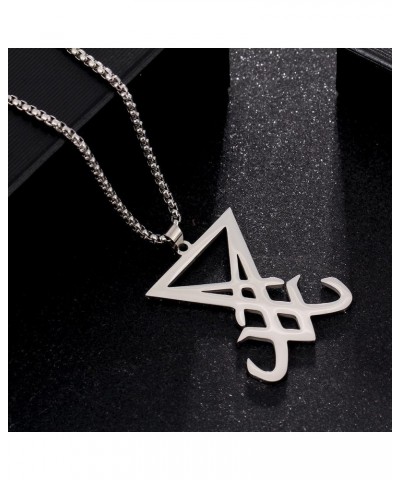 Church of Satan Necklace - Satanic Sigil of Lucifer Pendant Religions Jewelry Gift for Men and Women $9.51 Necklaces