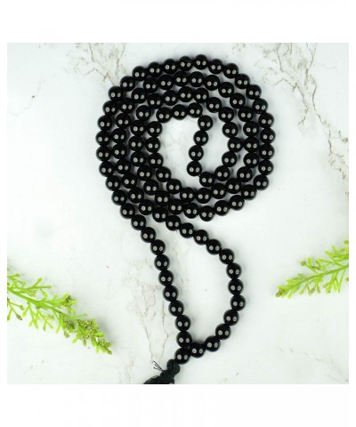 Black Onyx Mala 6 mm Stone Mala/Necklace Crystal Mala 108 Beads Jaap Mala for Reiki Healing and Crystal Healing Stone (Color ...