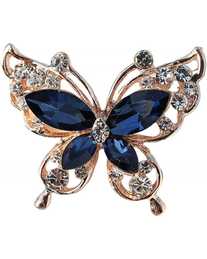 Brooch, Lady Pin Rhinestone Butterfly Shape Multi Colors Stainless Dress Brooch for Prom Lady Pin C $5.60 Brooches & Pins