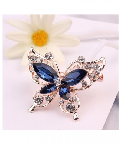 Brooch, Lady Pin Rhinestone Butterfly Shape Multi Colors Stainless Dress Brooch for Prom Lady Pin C $5.60 Brooches & Pins