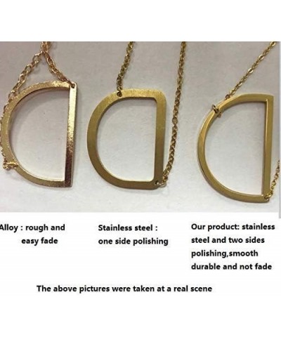 Stainless Steel Initial Letters Necklace for women and girls color gold and Silver from A-Z M-Rose Gold $7.41 Necklaces