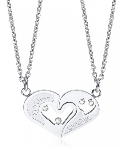 Mother Daughter Necklace 2 Pcs Set -Mom Gifts from Daughter Matching Heart Necklaces for Women Gifts for Mom $5.03 Necklaces