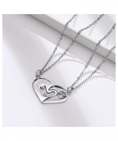 Mother Daughter Necklace 2 Pcs Set -Mom Gifts from Daughter Matching Heart Necklaces for Women Gifts for Mom $5.03 Necklaces