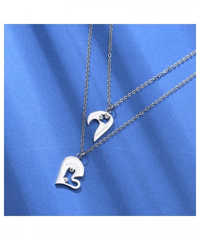 Mother Daughter Necklace 2 Pcs Set -Mom Gifts from Daughter Matching Heart Necklaces for Women Gifts for Mom $5.03 Necklaces