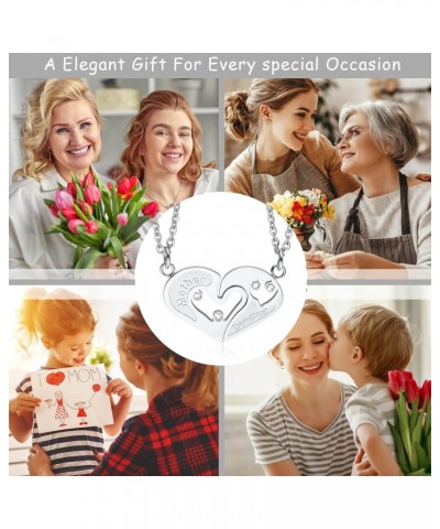 Mother Daughter Necklace 2 Pcs Set -Mom Gifts from Daughter Matching Heart Necklaces for Women Gifts for Mom $5.03 Necklaces