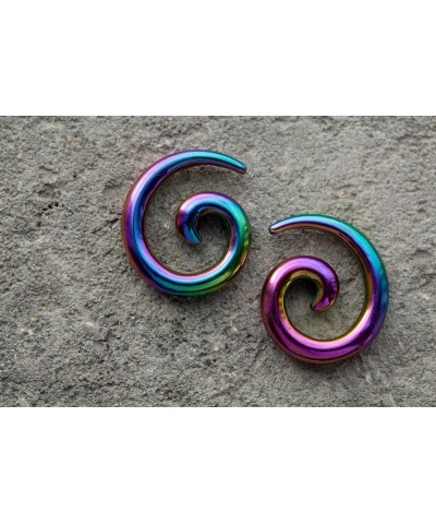 Stainless Steel Spiral Tapers, Sold as a Pair 8mm (0GA) Gold Tone $10.46 Body Jewelry