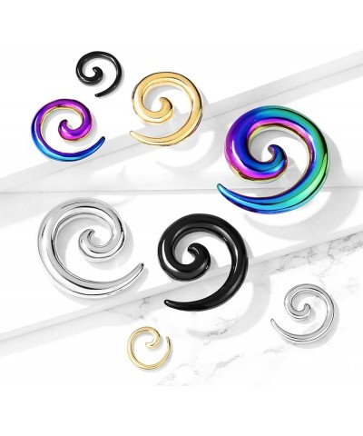 Stainless Steel Spiral Tapers, Sold as a Pair 8mm (0GA) Gold Tone $10.46 Body Jewelry