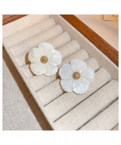 Cute White Flower Stud Earrings for Women Girls Vintage Dainty Jewelry for Ladies Party Prom Wedding Festival $8.99 Earrings