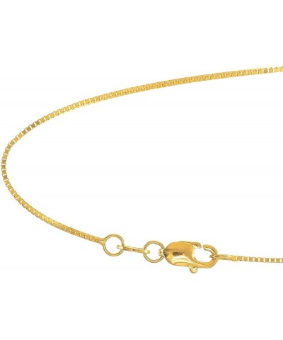 10k Solid Gold Yellow Or White 0.8 mm Box Chain Necklace - 16 18 20 22 24 Yellow Gold 18.0 Inches $55.79 Necklaces