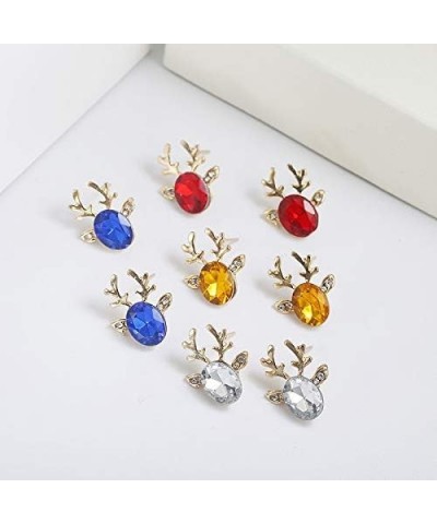 Lightning Deals Of Today Zircon Stud Earrings For Women Crystal Earring Studs Cute Earring Jewelry Christmas Antler Deer Earr...