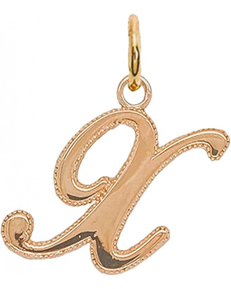 Gold Initial Letter Pendant For Necklaces, 10k Gold A-Z Big Letter Charm Necklace Jewelry for Men And Women. Made In USA X $3...