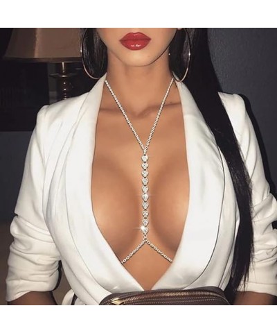 Sexy Body Chains Layered Rhinestone Body Jewelry Colorful Crystal Belly Chain Luxurious Necklace Party for Women and Girls (C...