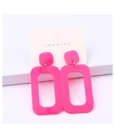 Set Heart Love Couple Colorful Stud Hoop Dangle Earrings 80 90s Retro Earrings Rectangle for Women Girl Jewelry Gifts Geometr...