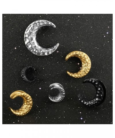 2 PCS Cool Meteorite Ear Saddle Plugs Tunnels Gauges for Women & Mens - Stainless Steel 316L Ear Piercing Expander Body Earri...