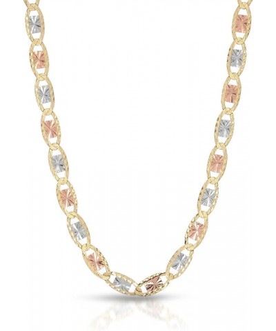 14 Karat Three Tone, Yellow Gold, White Gold and Rose Gold Necklace (Length: 18"-24" 3.5 MM) 18.0 Inches $287.55 Necklaces