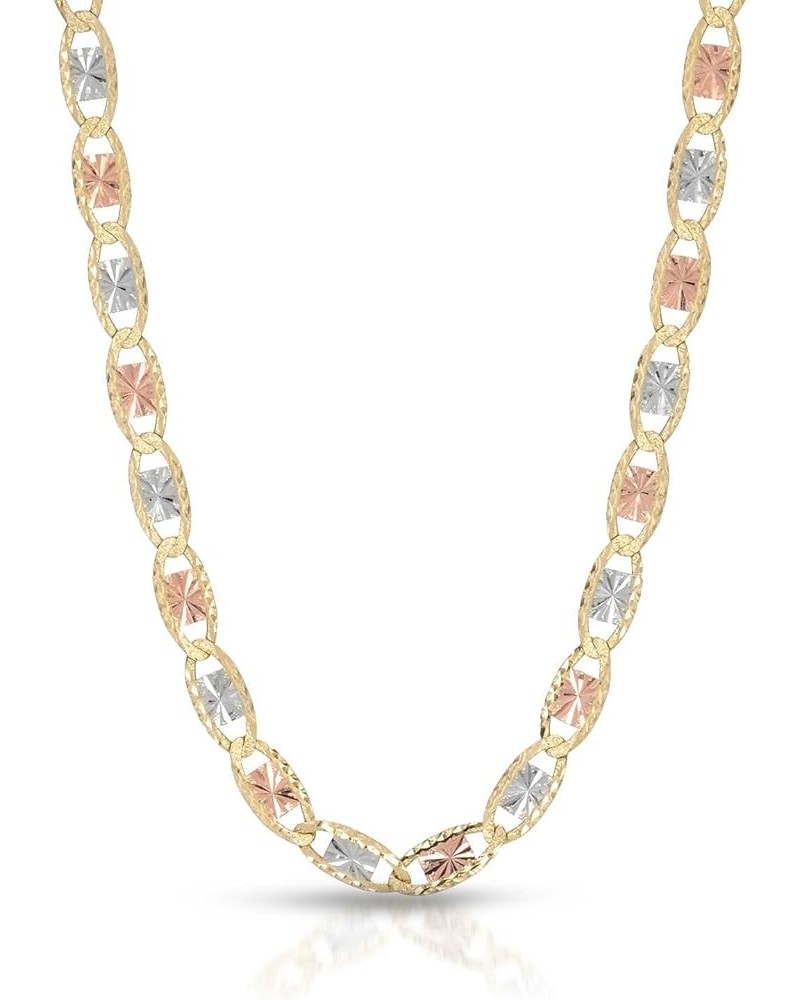 14 Karat Three Tone, Yellow Gold, White Gold and Rose Gold Necklace (Length: 18"-24" 3.5 MM) 18.0 Inches $287.55 Necklaces