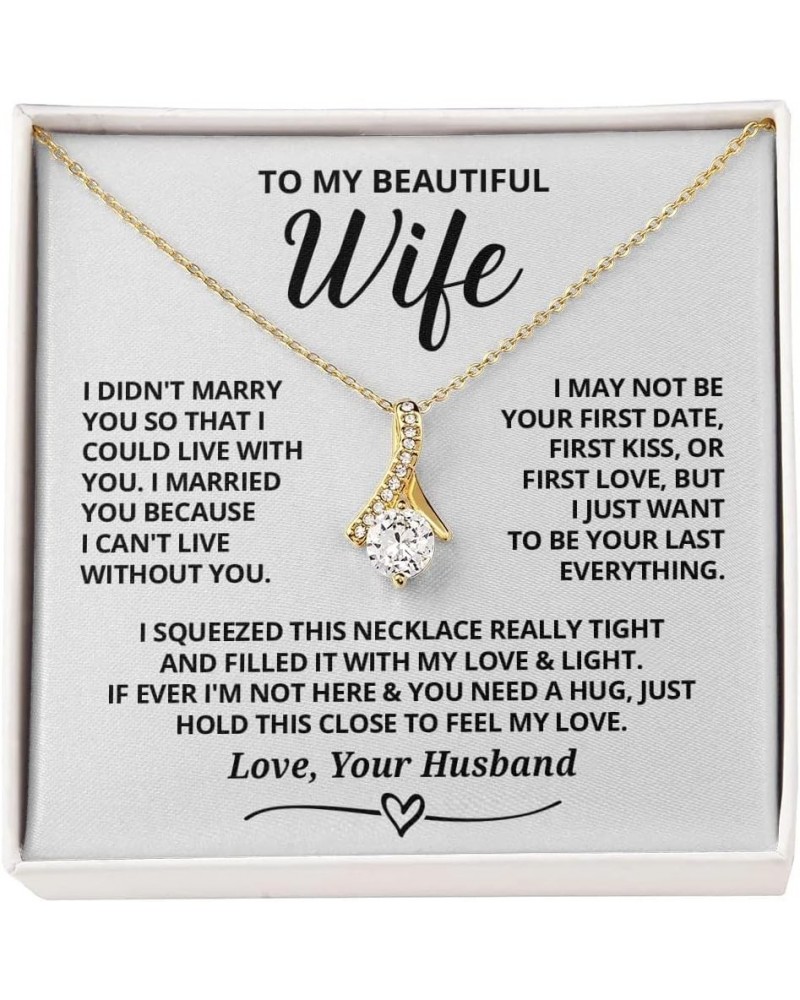 Wife Necklace Gifts From Husband, Wedding Anniversary Romantic Gifts For Wife Birthday Gifts From Husband, Necklaces For Wife...