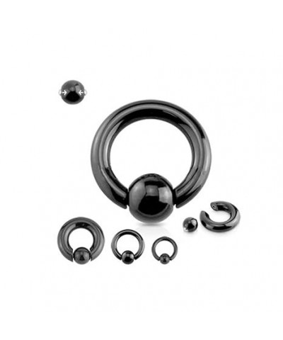 5mm 316l Surgical Steel Captive Bead Piercing Hoop 4G PA Ring Ear Gauges Spring Action CBR for Women Men 1/2 inch 12mm 6G (4m...